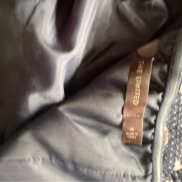 The Limited sz 2 navy blue/cream polka dot strapless dress! Vintage petite - Picture 10 of 16